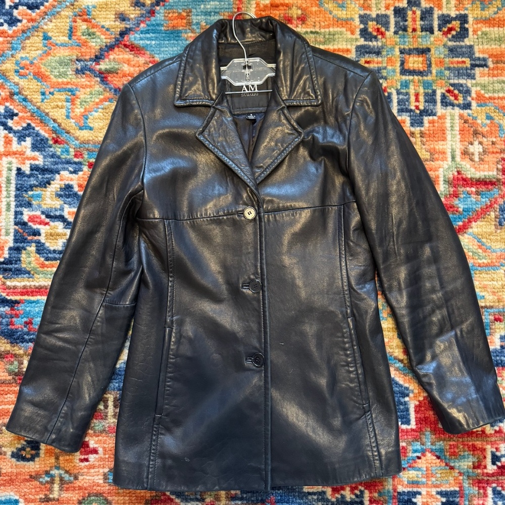 Vintage AM Studio 100% Lamb Leather Jacket